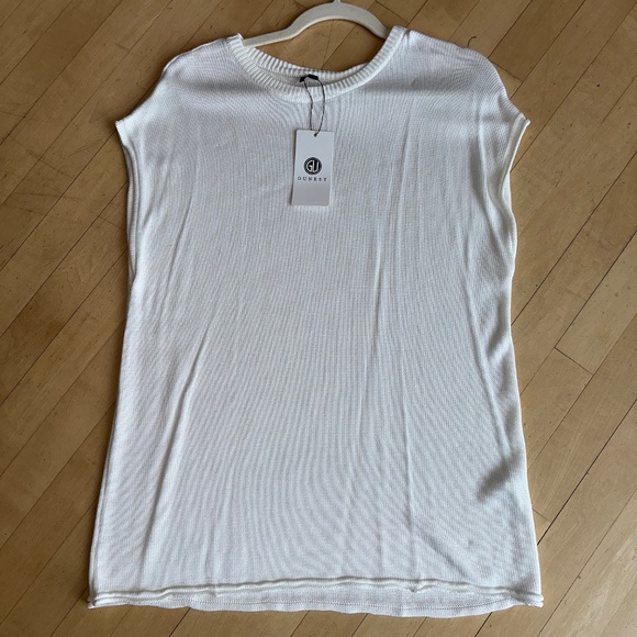 NWT Gunest white knit tank sweater, XL, GP1513 - Picture 2 of 4